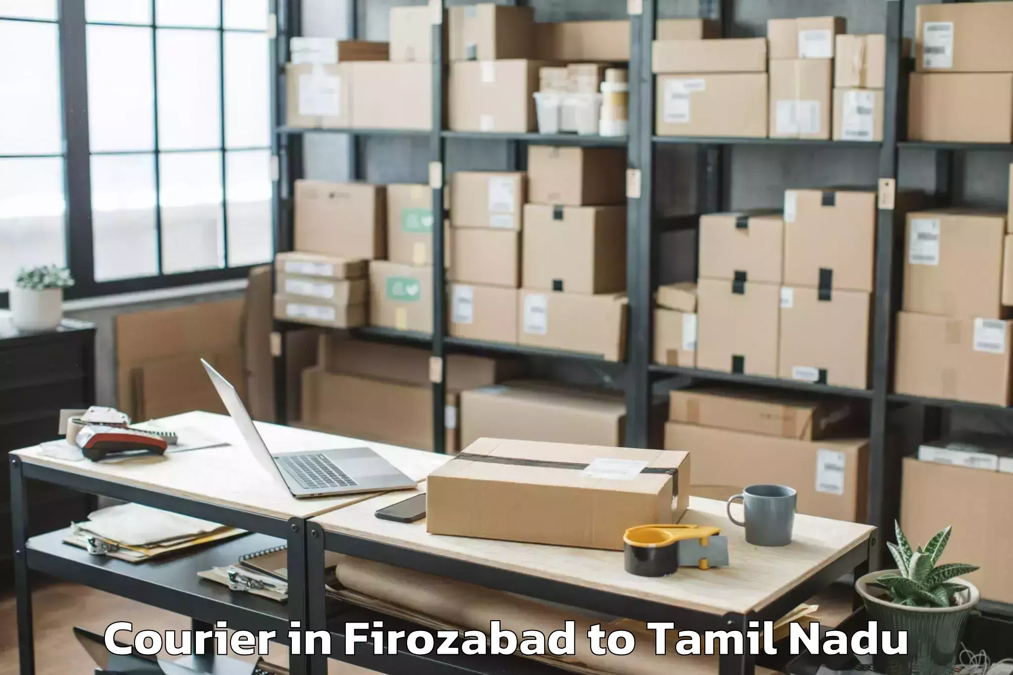 Professional Firozabad to Singanallur Courier